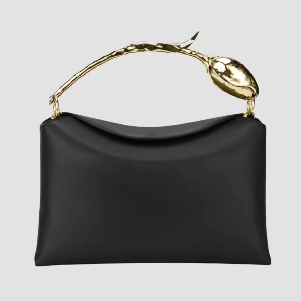 ERDEM 'Midi Bloom' Bag in Black Leather  - MSRP $2495 - NWT - SAVE $1000